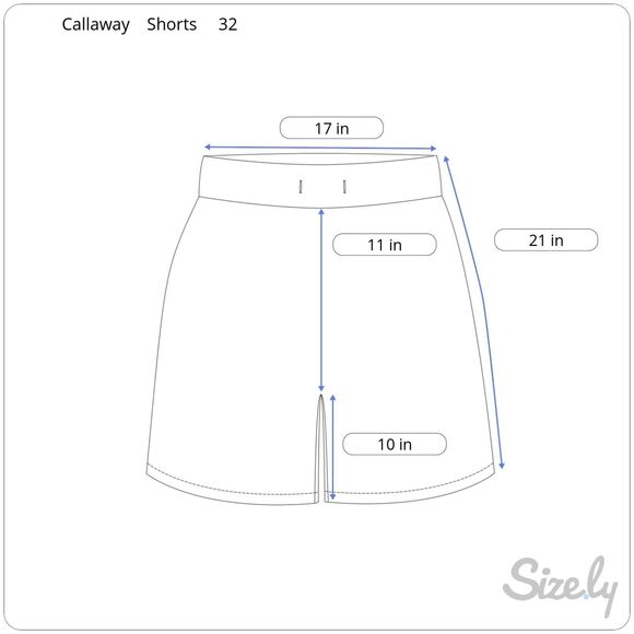 Callaway Golf Shorts Men's 32 Soild Black Flat Front Stretch Waist 10" Inseam - Picture 6 of 6